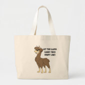 Cool Male Brown Llama met zonnebrillen Grote Tote Bag (Voorkant)