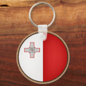 Cool Malta-vlaggenzegel Sleutelhanger (Voorkant)