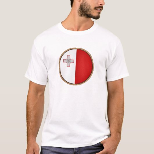 Cool Malta-vlaggenzegel T-shirt (Voorkant)