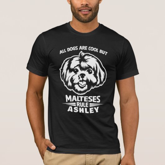 Cool Maltese Rule Dog T-shirt (Voorkant)