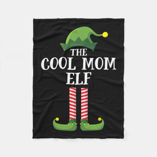 Cool mam Elf Matching Family Group kerstparty Fleece Deken (Voorkant)