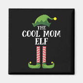 Cool mam Elf Matching Family Group kerstparty Magneet (Voorkant)