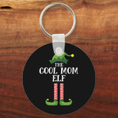 Cool mam Elf Matching Family Group kerstparty Sleutelhanger (Voorkant)