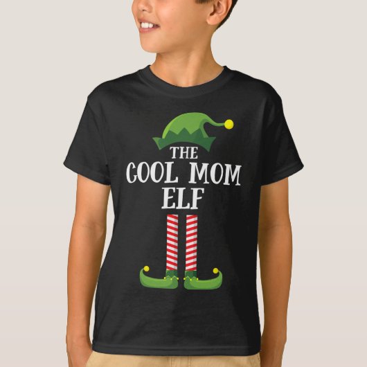 Cool mam Elf Matching Family Group kerstparty T-shirt (Voorkant)