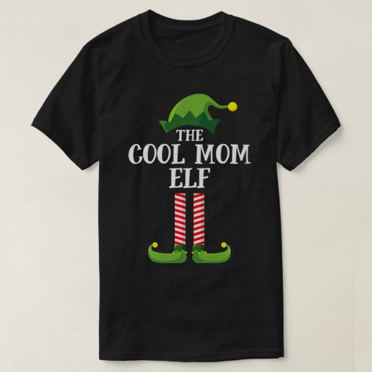 Cool mam Elf Matching Family Group kerstparty T-shirt (Design voorkant)