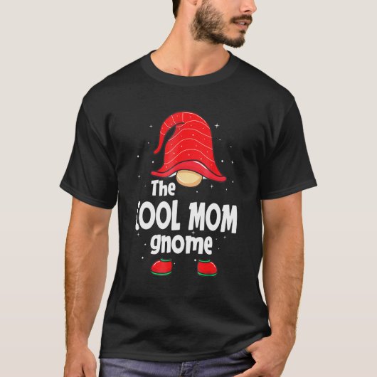 Cool mam Gnome kerstwedstrijd familie Pajama T-shirt (Voorkant)