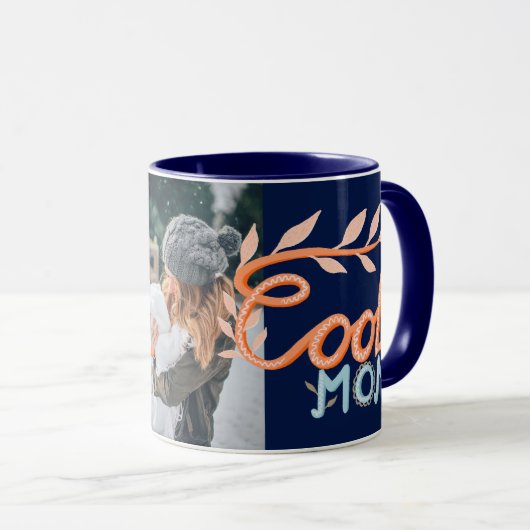 Cool mam Hand Lettering Moederdag Foto Mok (Voorkant rechts)