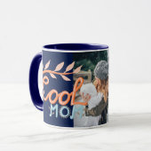 Cool mam Hand Lettering Moederdag Foto Mok (Voorkant links)