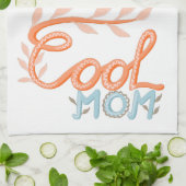 Cool mam Hand Lettering Moederdag Foto Theedoek (Gevouwen)