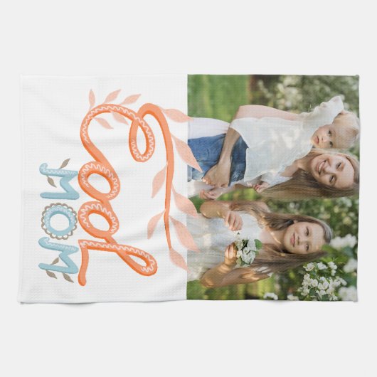 Cool mam Hand Lettering Moederdag Foto Theedoek (Horizontaal)