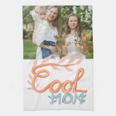 Cool mam Hand Lettering Moederdag Foto Theedoek (Verticaal)