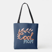 Cool Mam Hand Lettering Navy Blue Moederdag Tote Bag (Achterkant)