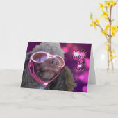 Cool mam Poodle Happy Mothers Day Kaart (Gele Bloem)