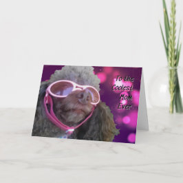 Cool mam Poodle Happy Mothers Day Kaart