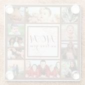 Cool Mam We houden van je foto Collage Glazen Onderzetter (Achterkant)