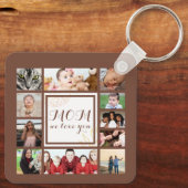 Cool Mam We houden van je foto Collage Sleutelhanger (Achterkant)