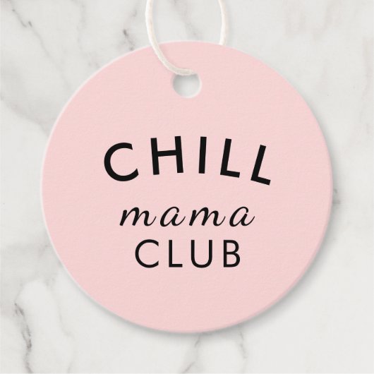 Cool Mama Club Modern Roze Ontwerp Bedankjes Labels (Voorkant)