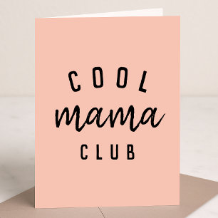 Cool Mama Club   Moderne perachy roze Moederdag Kaart