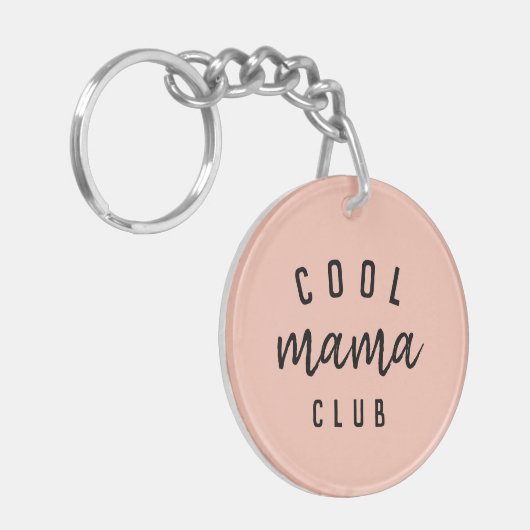 Cool Mama Club | Moderne perachy roze Moederdag Sleutelhanger (Voorkant Links)