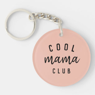 Cool Mama Club   Moderne perachy roze Moederdag Sleutelhanger