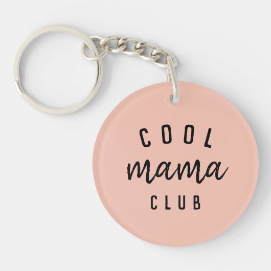 Cool Mama Club | Moderne perachy roze Moederdag Sleutelhanger (Voorkant)