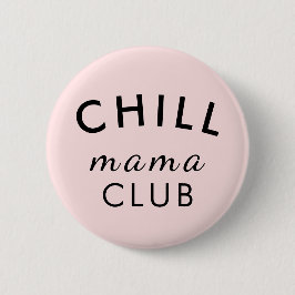 Cool Mama Club | Perzik Roze Moederdag Pret Ronde Button 5,7 Cm