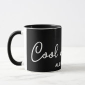 Cool mama monogram zwart wit typografie eenvoudig mok (Links)
