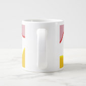 'Cool Mama' retro golven felgekleurd Grote Koffiekop (Achterkant)