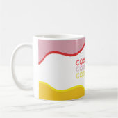 'Cool Mama' retro golven felgekleurd Koffiemok (Links)