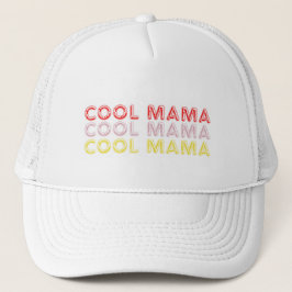 'Cool Mama' retro golven felgekleurd Trucker Pet