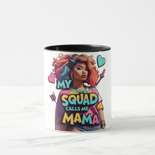 Cool Mama Squad Hearts Arrows Moederdag Mok (Midden)