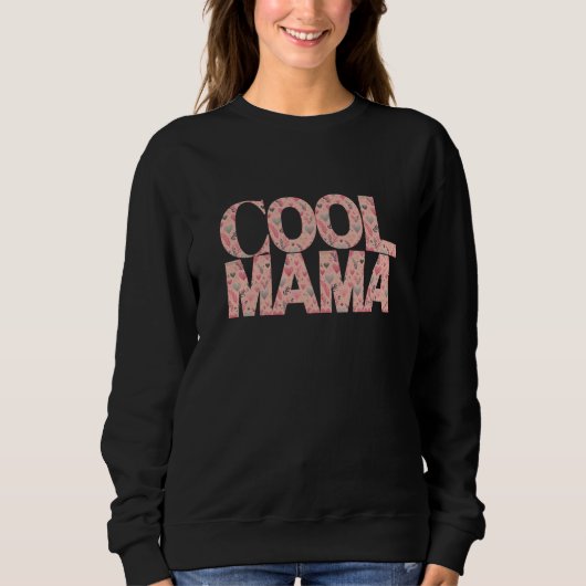 Cool Mama Typografie Harten Trui (Voorkant)