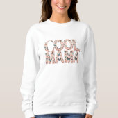 Cool Mama Typografie Zwevende Vlinders Trui (Voorkant)