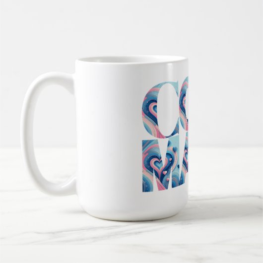 Cool Mama Typography Hearts Koffiemok (Links)