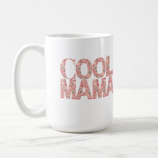 Cool Mama Typography Hearts Koffiemok (Links)