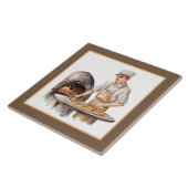 Cool man bakken Pizza home Zakelijk crafting Tegeltje (Zijkant)