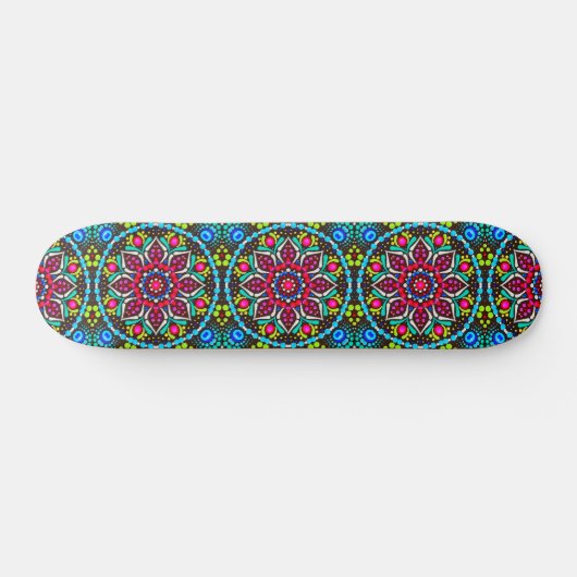 Cool Mandala Dot Art Pattern Deck Persoonlijk Skateboard (Horizontaal)