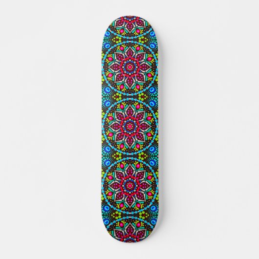 Cool Mandala Dot Art Pattern Deck Persoonlijk Skateboard (Voorkant)