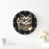 Cool  Maneki Neko Lucky Cat, Succes Geld Grote Klok (Huis)