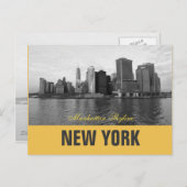 Cool Manhattan Skyline New York Briefkaart (Voorkant / Achterkant)