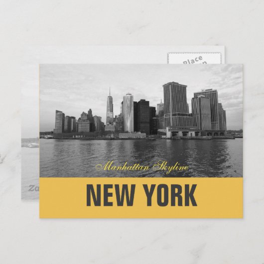 Cool Manhattan Skyline New York Briefkaart (Voorkant / Achterkant)