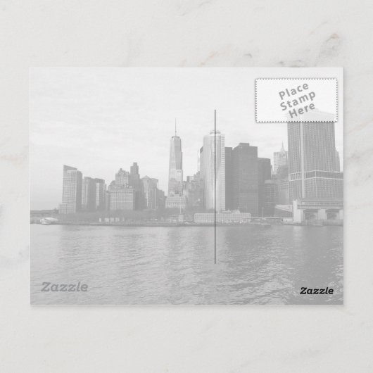 Cool Manhattan Skyline New York Briefkaart (Achterkant)