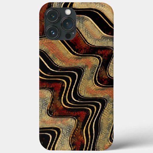 Cool Mannelijk Abstract Modern Unique Brown Case-Mate iPhone Case (Achterkant)