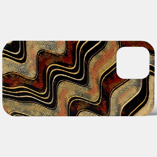 Cool Mannelijk Abstract Modern Unique Brown Case-Mate iPhone Case (Achterkant (horizontaal))