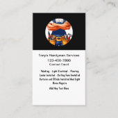 Cool Mannelijke Handyman Services Visitekaartje (Voorkant)