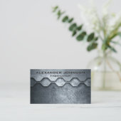 Cool Mannelijke Metallic Look Mechanische Fabricat Visitekaartje (Staand voorkant)