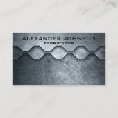 Cool Mannelijke Metallic Look Mechanische Fabricat Visitekaartje (Voorkant)