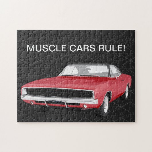 Cool Mannen Classic Car Legpuzzel (Horizontaal)