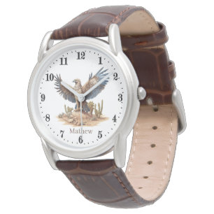 Cool mannen eagle lovers naam toevoegen horloge