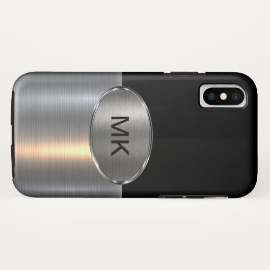 Cool Mannen Monogram Modern Case-Mate iPhone Case (Achterkant (horizontaal))